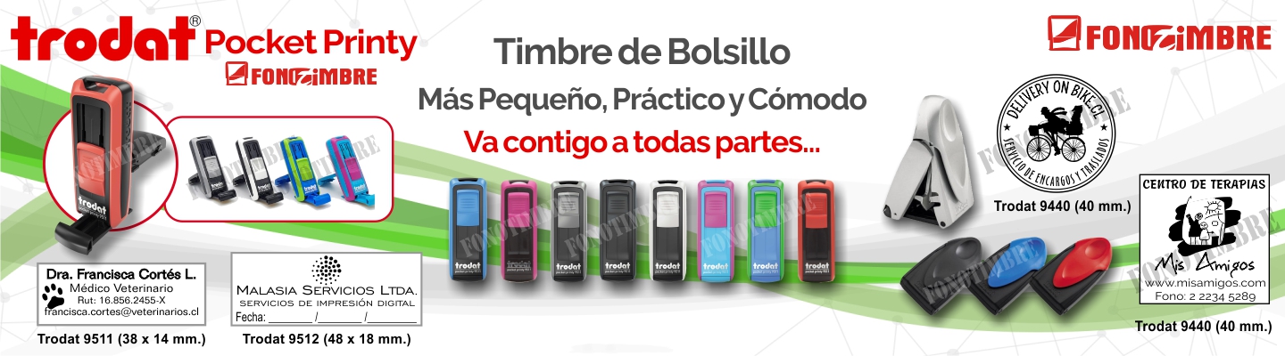 Timbres de bolsillo Trodat Pocket 9511 - Compactos y portátiles
