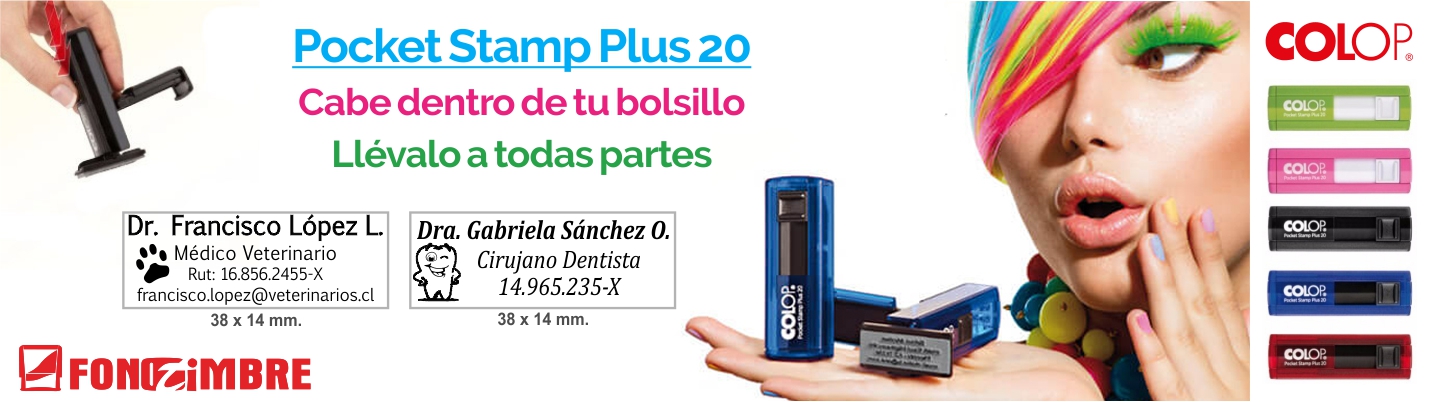 Timbres de bolsillo Colop Pocket 20 - Diseño ergonómico