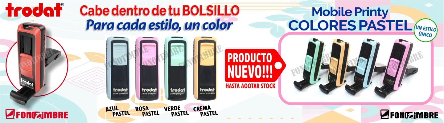 Trodat 9511 Pastel - Timbres automáticos en colores modernos