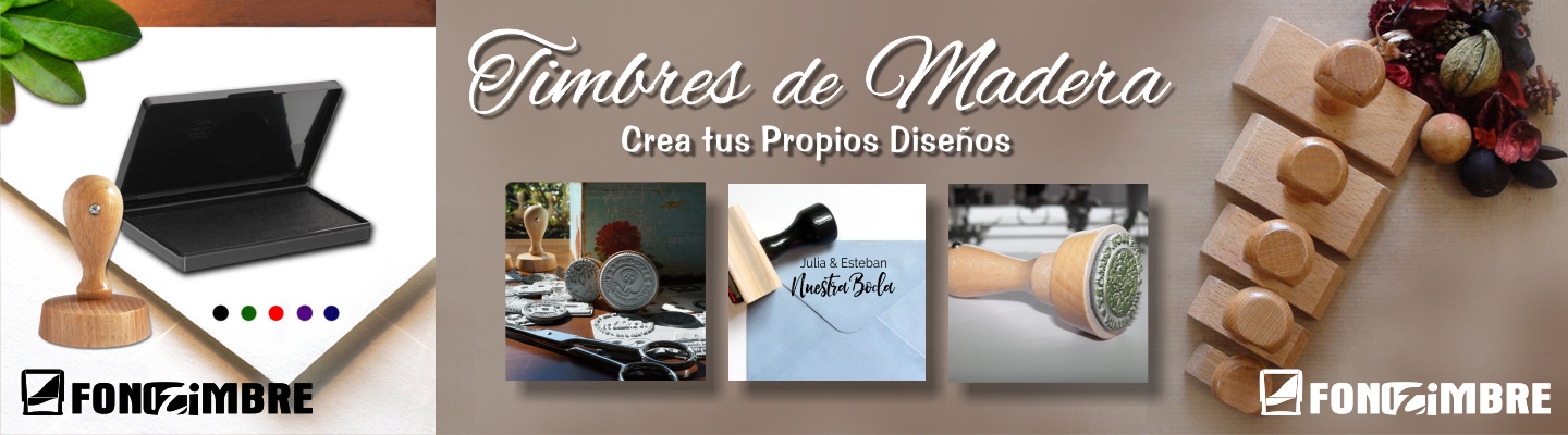 Timbres de madera artesanales - Tradicionales y personalizados
