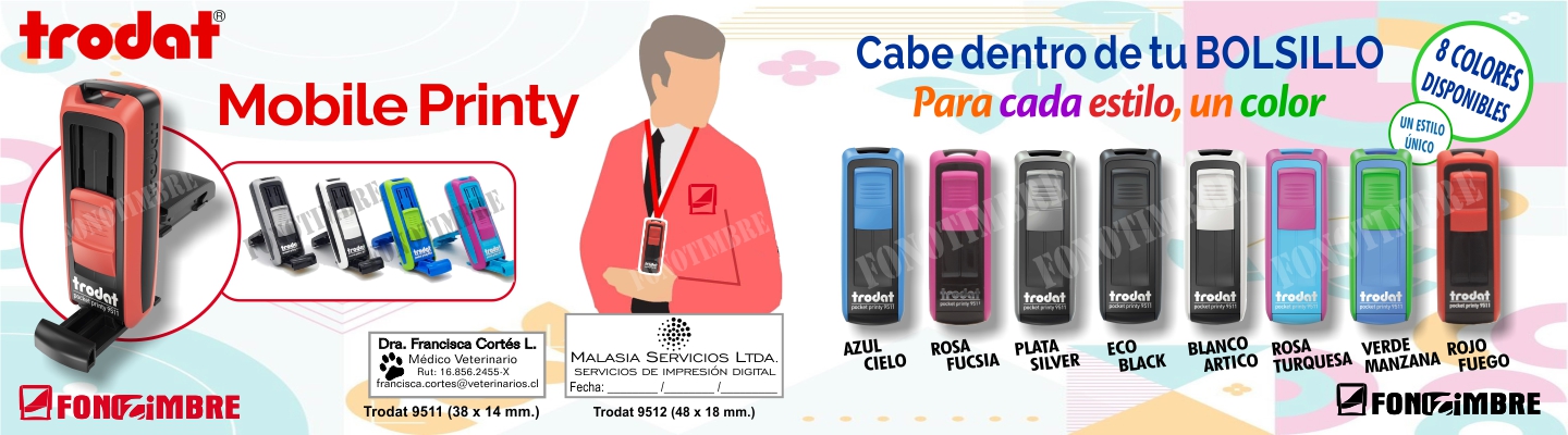 Trodat Pocket 9511 - Timbres de bolsillo profesionales